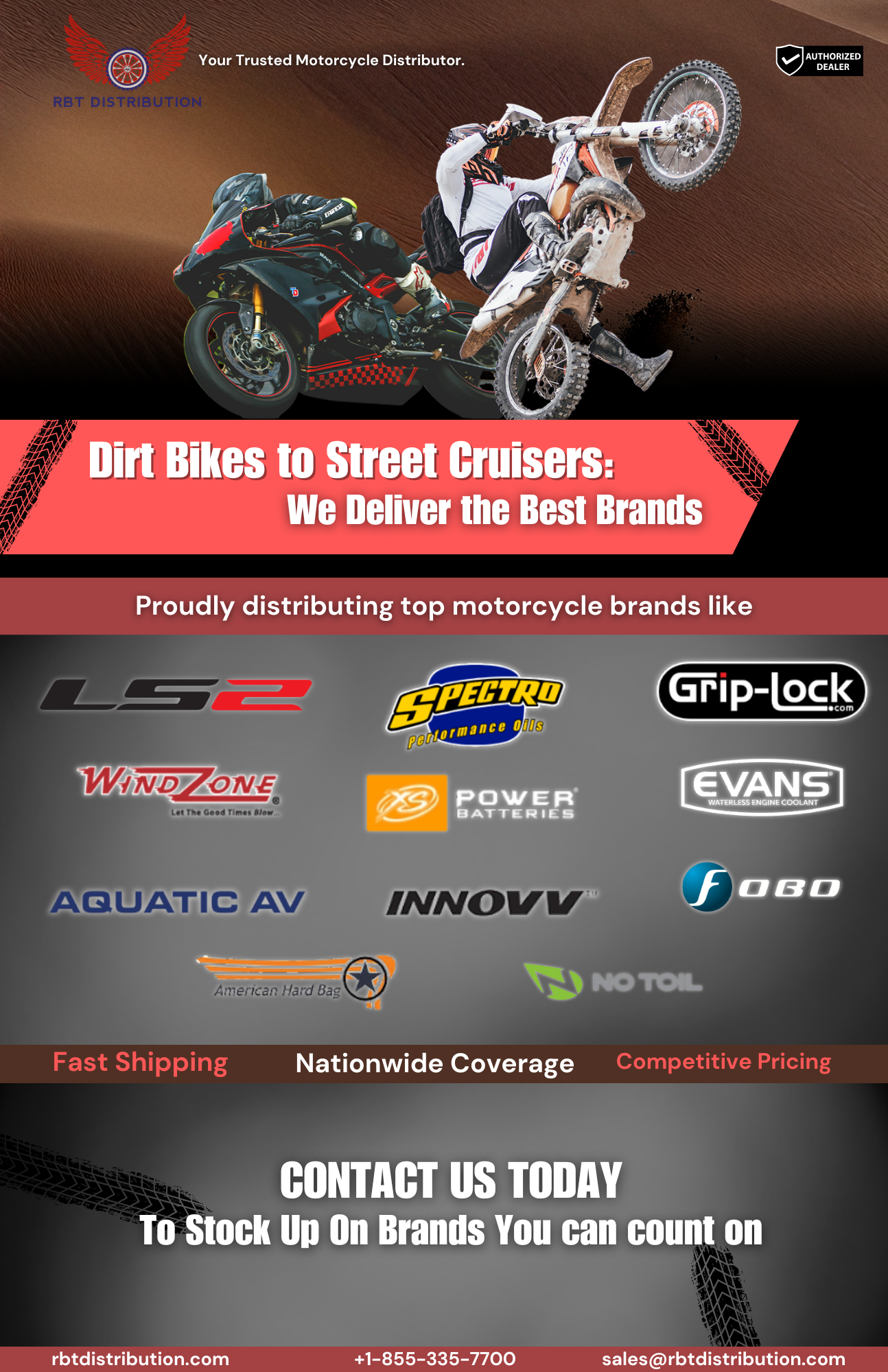 Motorcycle Parts & Accessories Distributor | RBT Distribution